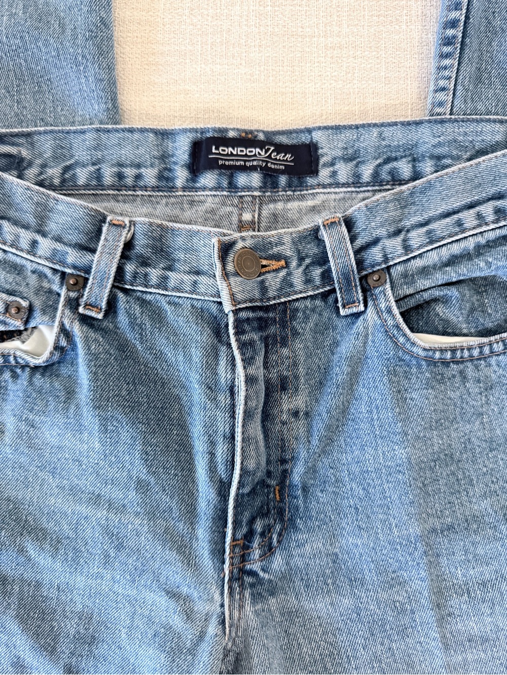 LONDONJEAN Women Straight Leg Jeans - Light Blue Denim